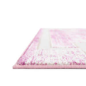 Pink 2' x 3' 1 Jill Zarin Uptown Rectangle Area Rug 70% Polypropylene & 30% Polyester  Contemporary Carpet for Living, Dining, Office, Bedroom for Sale at Rug Engine