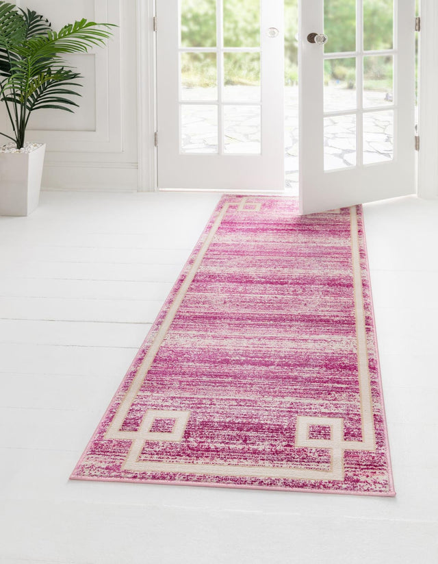 Pink 2' 7 x 13' 11 Jill Zarin Uptown Runner Area Rug 70% Polypropylene & 30% Polyester  Contemporary Carpet for Living, Dining, Office, Bedroom for Sale at Rug Engine