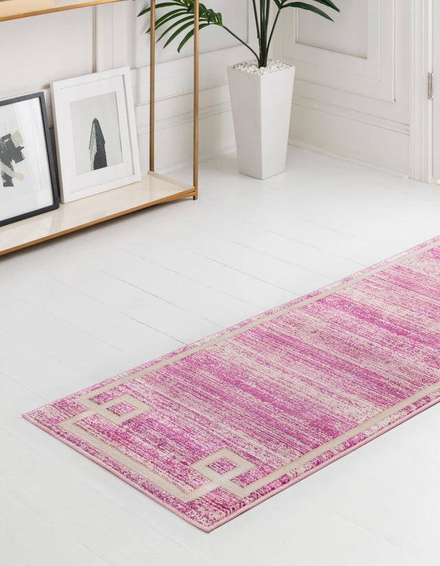 Pink 2' 7 x 13' 11 Jill Zarin Uptown Runner Area Rug 70% Polypropylene & 30% Polyester  Contemporary Carpet for Living, Dining, Office, Bedroom for Sale at Rug Engine