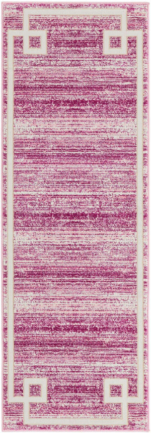 Pink 2' 2 x 6' 1 Jill Zarin Uptown Runner Area Rug 70% Polypropylene & 30% Polyester  Contemporary Carpet for Living, Dining, Office, Bedroom for Sale at Rug Engine