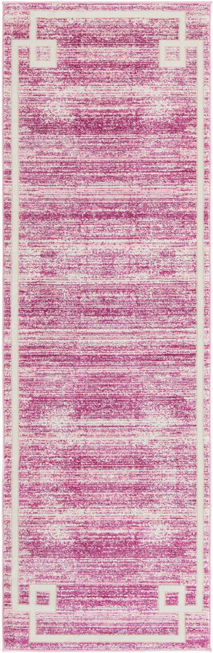 Pink 2' 7 x 8' Jill Zarin Uptown Runner Area Rug 70% Polypropylene & 30% Polyester  Contemporary Carpet for Living, Dining, Office, Bedroom for Sale at Rug Engine