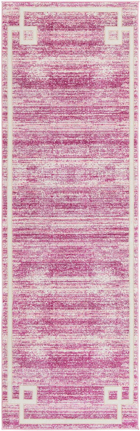 Pink 2' 7 x 8' Jill Zarin Uptown Runner Area Rug 70% Polypropylene & 30% Polyester  Contemporary Carpet for Living, Dining, Office, Bedroom for Sale at Rug Engine