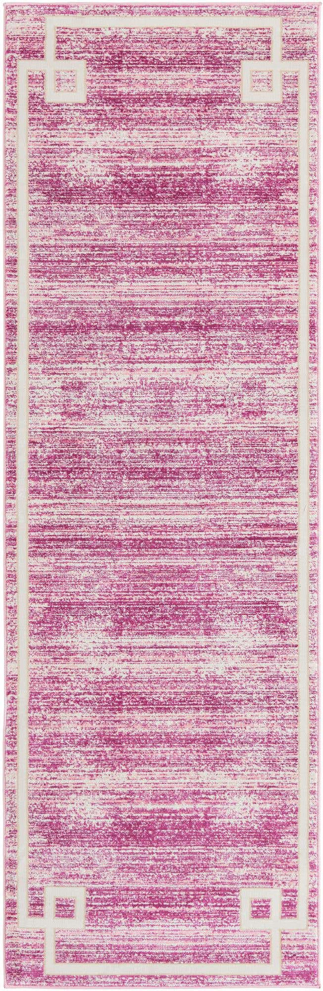 Pink 2' 7 x 8' Jill Zarin Uptown Runner Area Rug 70% Polypropylene & 30% Polyester  Contemporary Carpet for Living, Dining, Office, Bedroom for Sale at Rug Engine