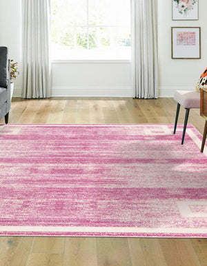 Pink 7' 10 x 7' 10 Jill Zarin Uptown Square Area Rug 70% Polypropylene & 30% Polyester  Contemporary Carpet for Living, Dining, Office, Bedroom for Sale at Rug Engine