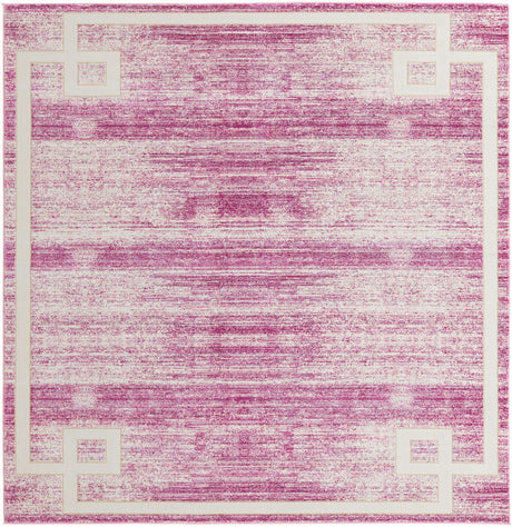 Pink 7' 10 x 7' 10 Jill Zarin Uptown Square Area Rug 70% Polypropylene & 30% Polyester  Contemporary Carpet for Living, Dining, Office, Bedroom for Sale at Rug Engine