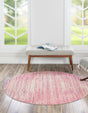Pink 7' 10 x 7' 10 Jill Zarin Uptown Round Area Rug 70% Polypropylene & 30% Polyester  Contemporary Carpet for Living, Dining, Office, Bedroom for Sale at Rug Engine