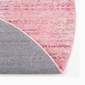 Pink 5' 3 x 5' 3 Jill Zarin Uptown Round Area Rug 70% Polypropylene & 30% Polyester  Contemporary Carpet for Living, Dining, Office, Bedroom for Sale at Rug Engine