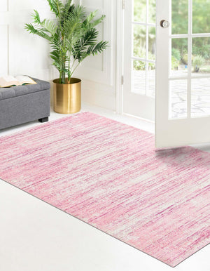 Pink 2' x 3' 1 Jill Zarin Uptown Rectangle Area Rug 70% Polypropylene & 30% Polyester  Contemporary Carpet for Living, Dining, Office, Bedroom for Sale at Rug Engine