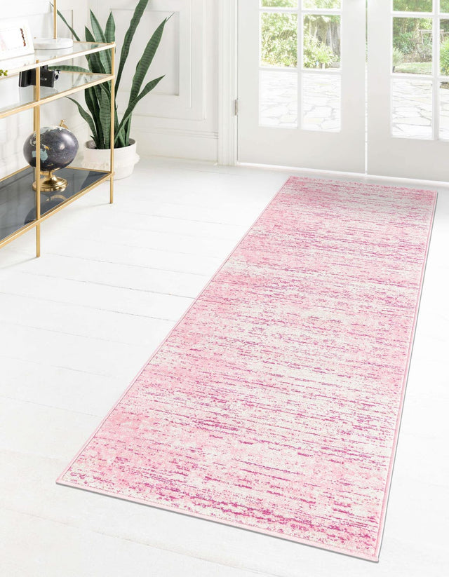 Pink 2' 7 x 8' Jill Zarin Uptown Runner Area Rug 70% Polypropylene & 30% Polyester  Contemporary Carpet for Living, Dining, Office, Bedroom for Sale at Rug Engine