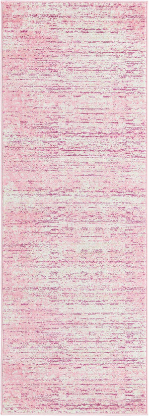 Pink 2' 2 x 6' 1 Jill Zarin Uptown Runner Area Rug 70% Polypropylene & 30% Polyester  Contemporary Carpet for Living, Dining, Office, Bedroom for Sale at Rug Engine