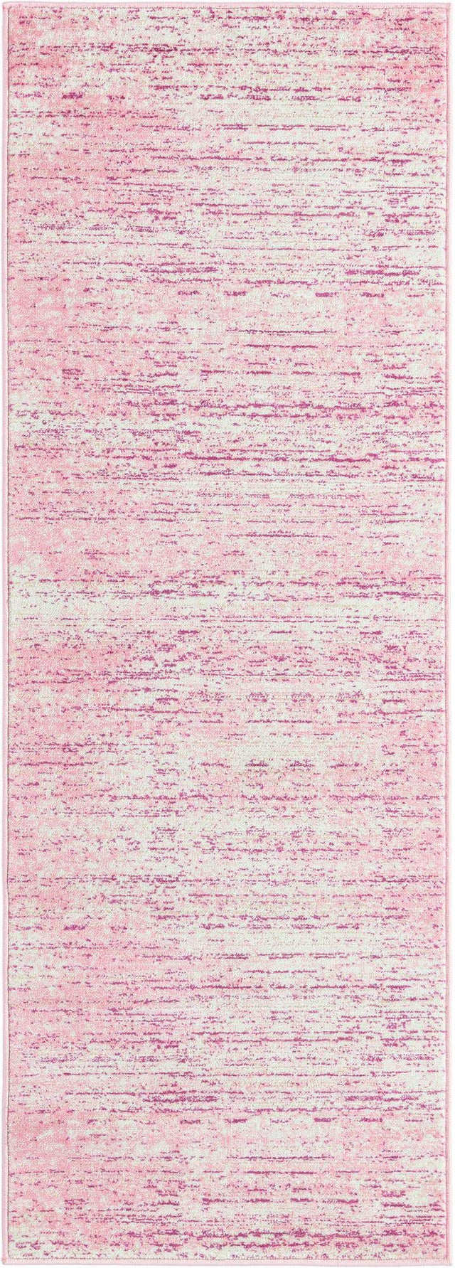 Pink 2' 2 x 6' 1 Jill Zarin Uptown Runner Area Rug 70% Polypropylene & 30% Polyester  Contemporary Carpet for Living, Dining, Office, Bedroom for Sale at Rug Engine