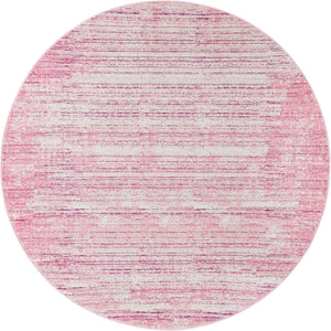 Pink 7' 10 x 7' 10 Jill Zarin Uptown Round Area Rug 70% Polypropylene & 30% Polyester  Contemporary Carpet for Living, Dining, Office, Bedroom for Sale at Rug Engine