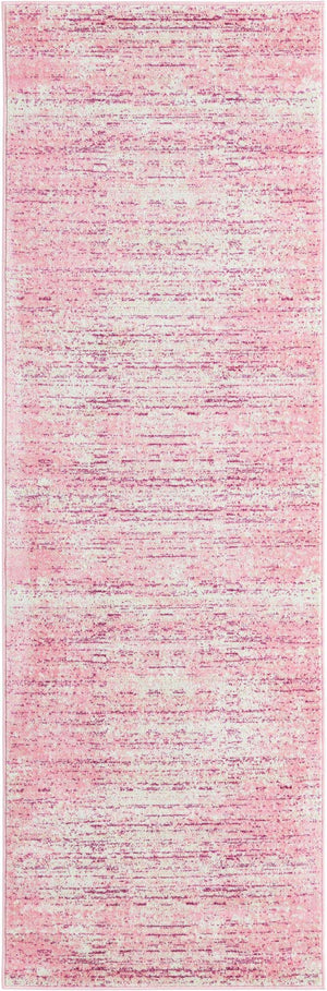 Pink 2' 7 x 8' Jill Zarin Uptown Runner Area Rug 70% Polypropylene & 30% Polyester  Contemporary Carpet for Living, Dining, Office, Bedroom for Sale at Rug Engine
