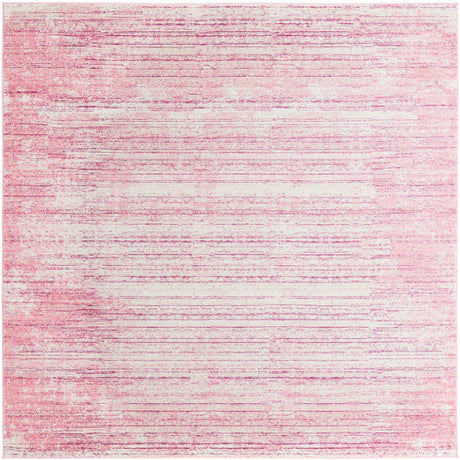 Pink 7' 10 x 7' 10 Jill Zarin Uptown Square Area Rug 70% Polypropylene & 30% Polyester  Contemporary Carpet for Living, Dining, Office, Bedroom for Sale at Rug Engine