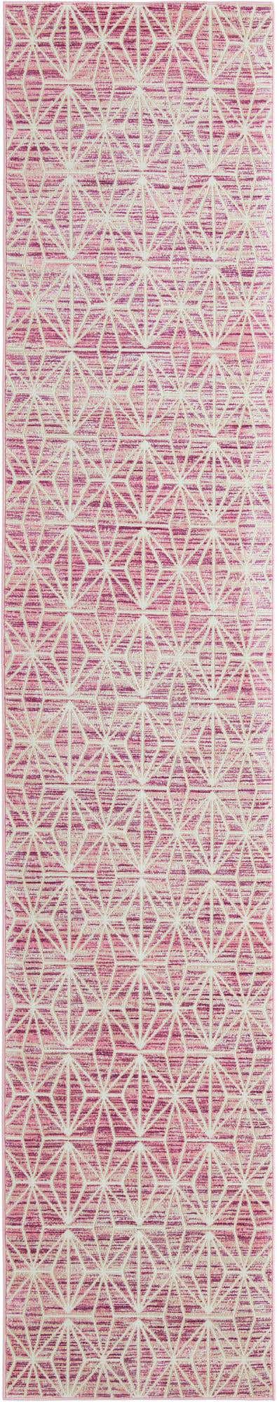 Pink 2' 7 x 13' 11 Jill Zarin Uptown Runner Area Rug 70% Polypropylene & 30% Polyester  Contemporary Carpet for Living, Dining, Office, Bedroom for Sale at Rug Engine