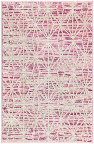 Pink 2' x 3' 1 Jill Zarin Uptown Rectangle Area Rug 70% Polypropylene & 30% Polyester  Contemporary Carpet for Living, Dining, Office, Bedroom for Sale at Rug Engine