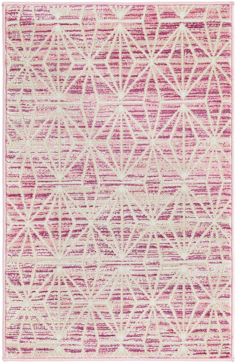 Pink 2' x 3' 1 Jill Zarin Uptown Rectangle Area Rug 70% Polypropylene & 30% Polyester  Contemporary Carpet for Living, Dining, Office, Bedroom for Sale at Rug Engine