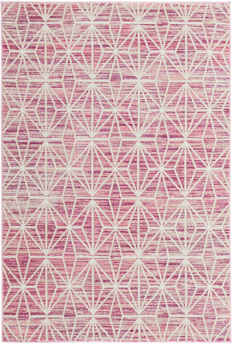 Pink 4' 1 x 6' 1 Jill Zarin Uptown Rectangle Area Rug 70% Polypropylene & 30% Polyester  Contemporary Carpet for Living, Dining, Office, Bedroom for Sale at Rug Engine