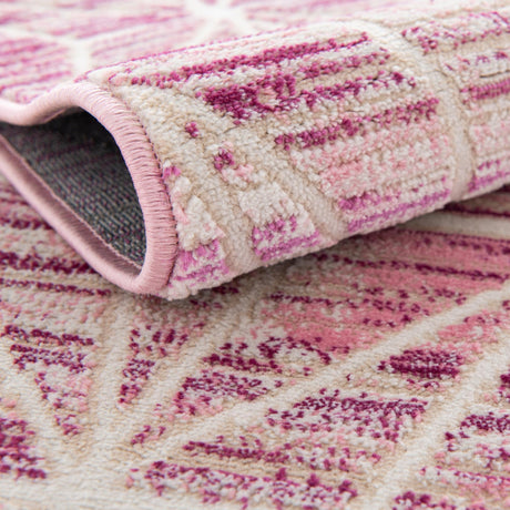 Pink 3' 1 x 3' 1 Jill Zarin Uptown Round Area Rug 70% Polypropylene & 30% Polyester  Contemporary Carpet for Living, Dining, Office, Bedroom for Sale at Rug Engine