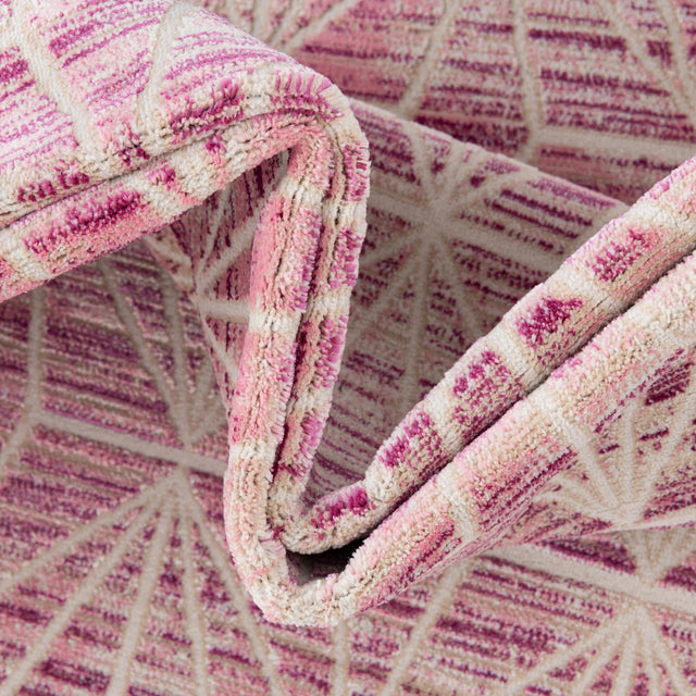 Pink 3' 1 x 3' 1 Jill Zarin Uptown Round Area Rug 70% Polypropylene & 30% Polyester  Contemporary Carpet for Living, Dining, Office, Bedroom for Sale at Rug Engine