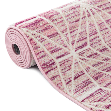 Pink 3' 1 x 3' 1 Jill Zarin Uptown Round Area Rug 70% Polypropylene & 30% Polyester  Contemporary Carpet for Living, Dining, Office, Bedroom for Sale at Rug Engine