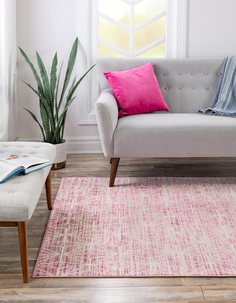 Pink 9' x 12' Jill Zarin Uptown Rectangle Area Rug 70% Polypropylene & 30% Polyester  Contemporary Carpet for Living, Dining, Office, Bedroom for Sale at Rug Engine