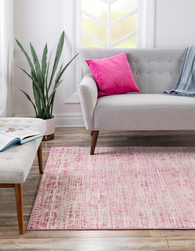 Pink 9' x 12' Jill Zarin Uptown Rectangle Area Rug 70% Polypropylene & 30% Polyester  Contemporary Carpet for Living, Dining, Office, Bedroom for Sale at Rug Engine