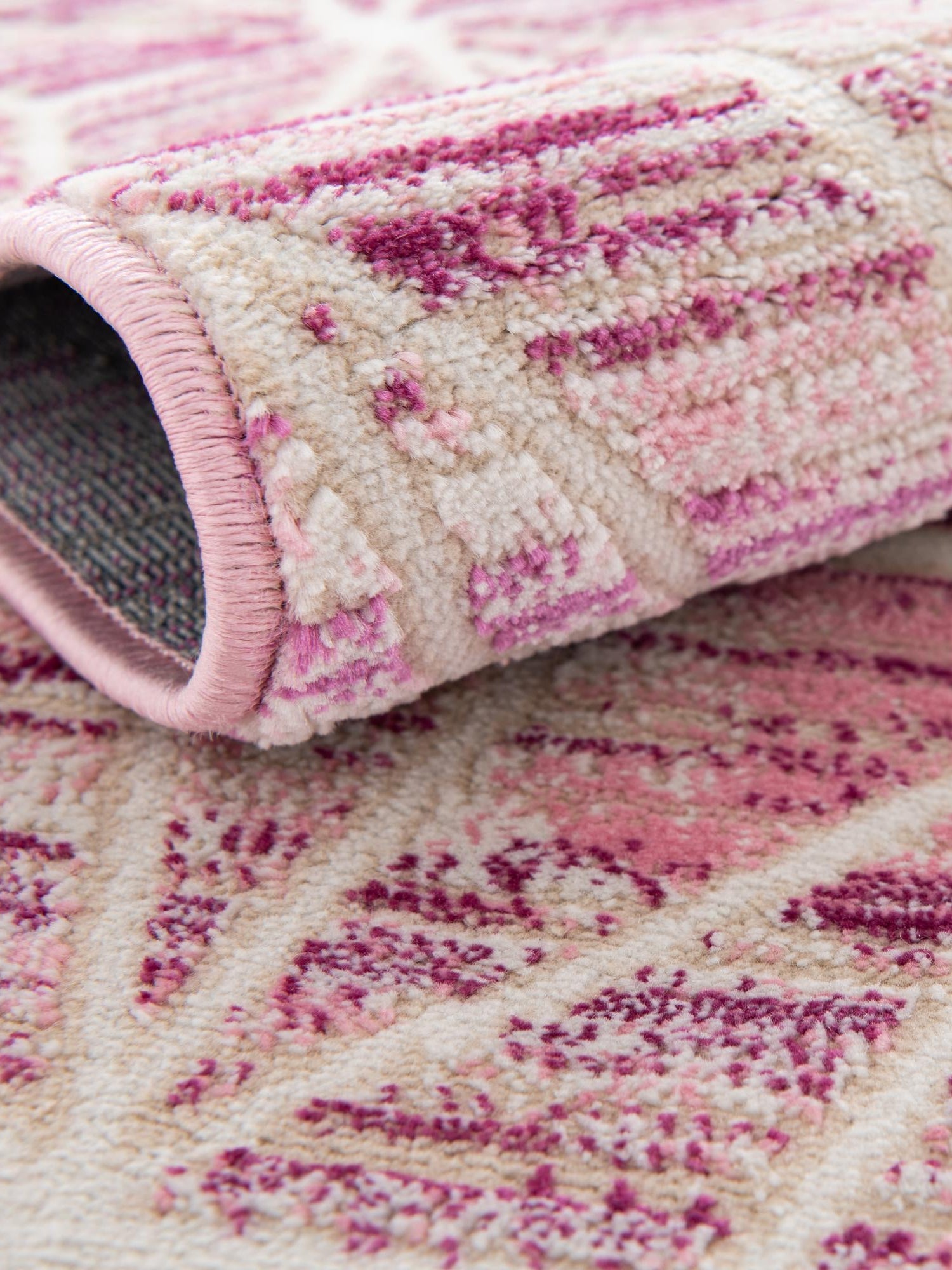 Pink 4' 1 x 6' 1 Jill Zarin Uptown Rectangle Area Rug 70% Polypropylene & 30% Polyester  Contemporary Carpet for Living, Dining, Office, Bedroom for Sale at Rug Engine