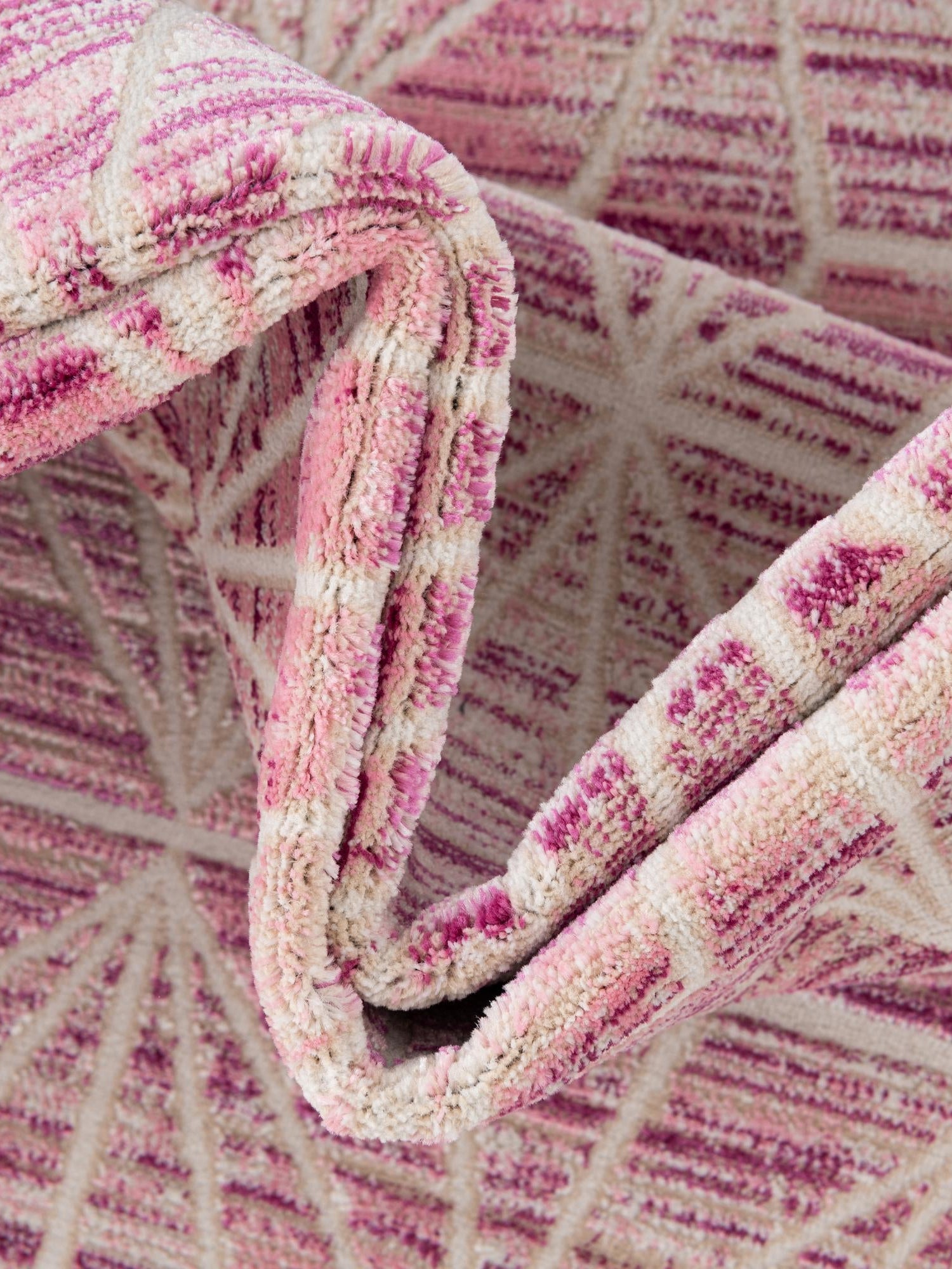 Pink 4' 1 x 6' 1 Jill Zarin Uptown Rectangle Area Rug 70% Polypropylene & 30% Polyester  Contemporary Carpet for Living, Dining, Office, Bedroom for Sale at Rug Engine
