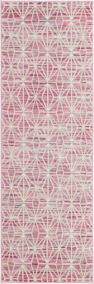 Pink 2' 7 x 8' Jill Zarin Uptown Runner Area Rug 70% Polypropylene & 30% Polyester  Contemporary Carpet for Living, Dining, Office, Bedroom for Sale at Rug Engine