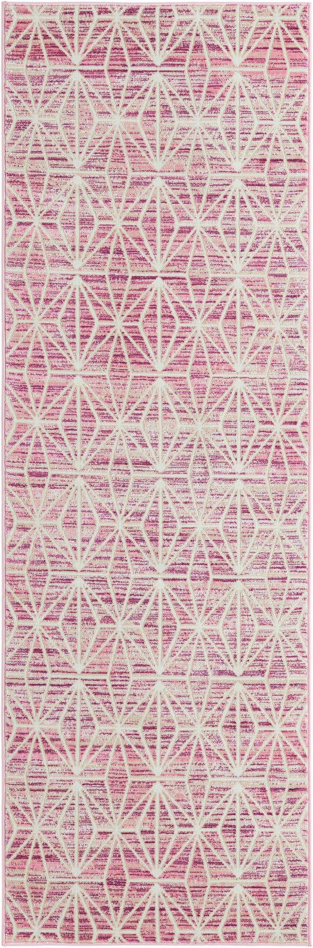 Pink 2' 7 x 8' Jill Zarin Uptown Runner Area Rug 70% Polypropylene & 30% Polyester  Contemporary Carpet for Living, Dining, Office, Bedroom for Sale at Rug Engine