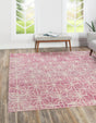 Pink 7' 10 x 7' 10 Jill Zarin Uptown Square Area Rug 70% Polypropylene & 30% Polyester  Contemporary Carpet for Living, Dining, Office, Bedroom for Sale at Rug Engine