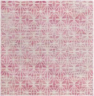Pink 7' 10 x 7' 10 Jill Zarin Uptown Square Area Rug 70% Polypropylene & 30% Polyester  Contemporary Carpet for Living, Dining, Office, Bedroom for Sale at Rug Engine