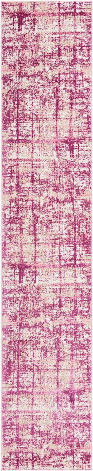 Pink 2' 7 x 13' 11 Jill Zarin Uptown Runner Area Rug 70% Polypropylene & 30% Polyester  Contemporary Carpet for Living, Dining, Office, Bedroom for Sale at Rug Engine
