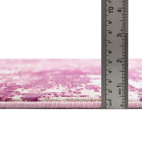 Pink 5' 3 x 5' 3 Jill Zarin Uptown Round Area Rug 70% Polypropylene & 30% Polyester  Contemporary Carpet for Living, Dining, Office, Bedroom for Sale at Rug Engine