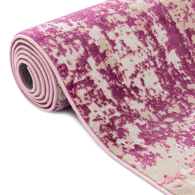 Pink 5' 3 x 5' 3 Jill Zarin Uptown Round Area Rug 70% Polypropylene & 30% Polyester  Contemporary Carpet for Living, Dining, Office, Bedroom for Sale at Rug Engine