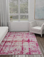 Pink 7' 10 x 10' Jill Zarin Uptown Rectangle Area Rug 70% Polypropylene & 30% Polyester  Contemporary Carpet for Living, Dining, Office, Bedroom for Sale at Rug Engine