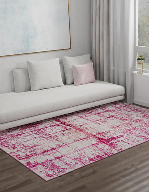 Pink 7' 10 x 10' Jill Zarin Uptown Rectangle Area Rug 70% Polypropylene & 30% Polyester  Contemporary Carpet for Living, Dining, Office, Bedroom for Sale at Rug Engine