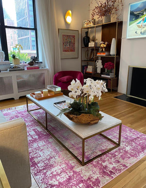 Pink 2' x 3' 1 Jill Zarin Uptown Rectangle Area Rug 70% Polypropylene & 30% Polyester  Contemporary Carpet for Living, Dining, Office, Bedroom for Sale at Rug Engine