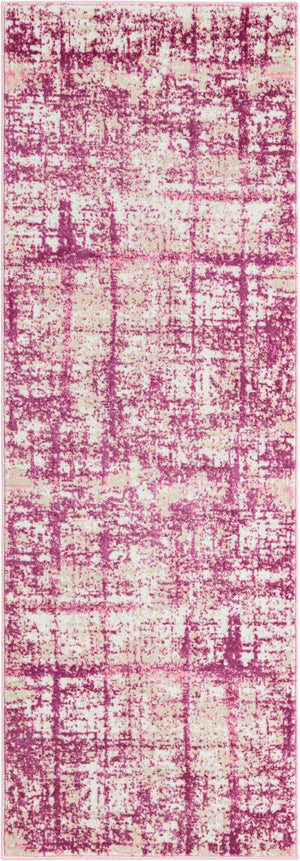 Pink 2' 2 x 6' 1 Jill Zarin Uptown Runner Area Rug 70% Polypropylene & 30% Polyester  Contemporary Carpet for Living, Dining, Office, Bedroom for Sale at Rug Engine