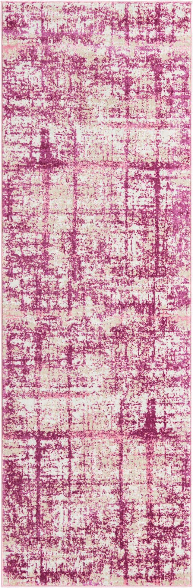 Pink 2' 7 x 8' Jill Zarin Uptown Runner Area Rug 70% Polypropylene & 30% Polyester  Contemporary Carpet for Living, Dining, Office, Bedroom for Sale at Rug Engine
