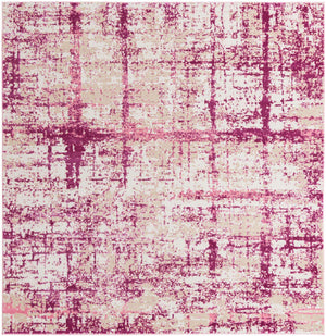 Pink 7' 10 x 7' 10 Jill Zarin Uptown Square Area Rug 70% Polypropylene & 30% Polyester  Contemporary Carpet for Living, Dining, Office, Bedroom for Sale at Rug Engine