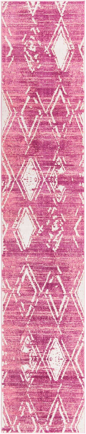 Pink 2' 7 x 13' 11 Jill Zarin Uptown Runner Area Rug 70% Polypropylene & 30% Polyester  Contemporary Carpet for Living, Dining, Office, Bedroom for Sale at Rug Engine