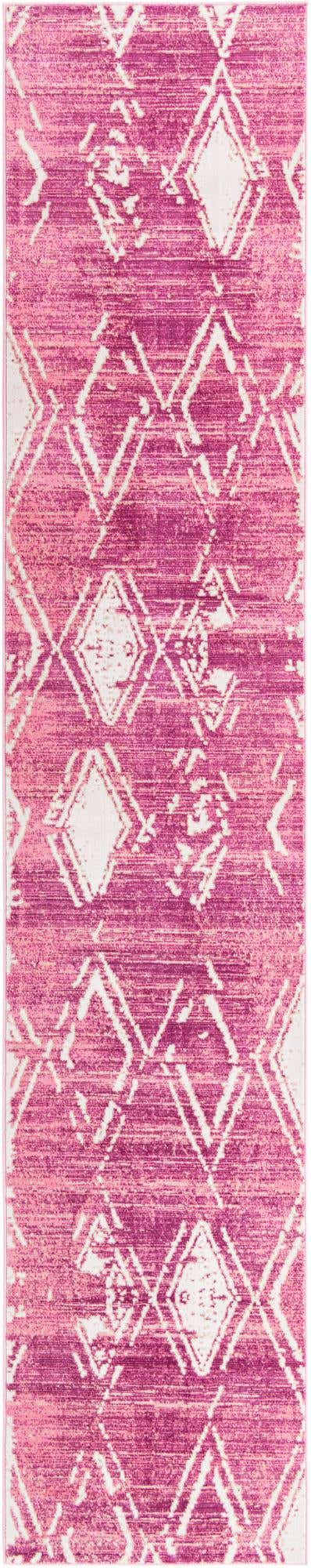 Pink 2' 7 x 13' 11 Jill Zarin Uptown Runner Area Rug 70% Polypropylene & 30% Polyester  Contemporary Carpet for Living, Dining, Office, Bedroom for Sale at Rug Engine