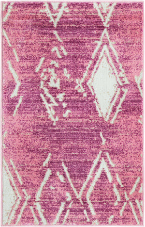 Pink 2' x 3' 1 Jill Zarin Uptown Rectangle Area Rug 70% Polypropylene & 30% Polyester  Contemporary Carpet for Living, Dining, Office, Bedroom for Sale at Rug Engine