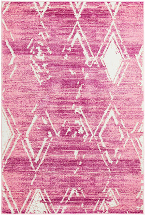 Pink 4' 1 x 6' 1 Jill Zarin Uptown Rectangle Area Rug 70% Polypropylene & 30% Polyester  Contemporary Carpet for Living, Dining, Office, Bedroom for Sale at Rug Engine