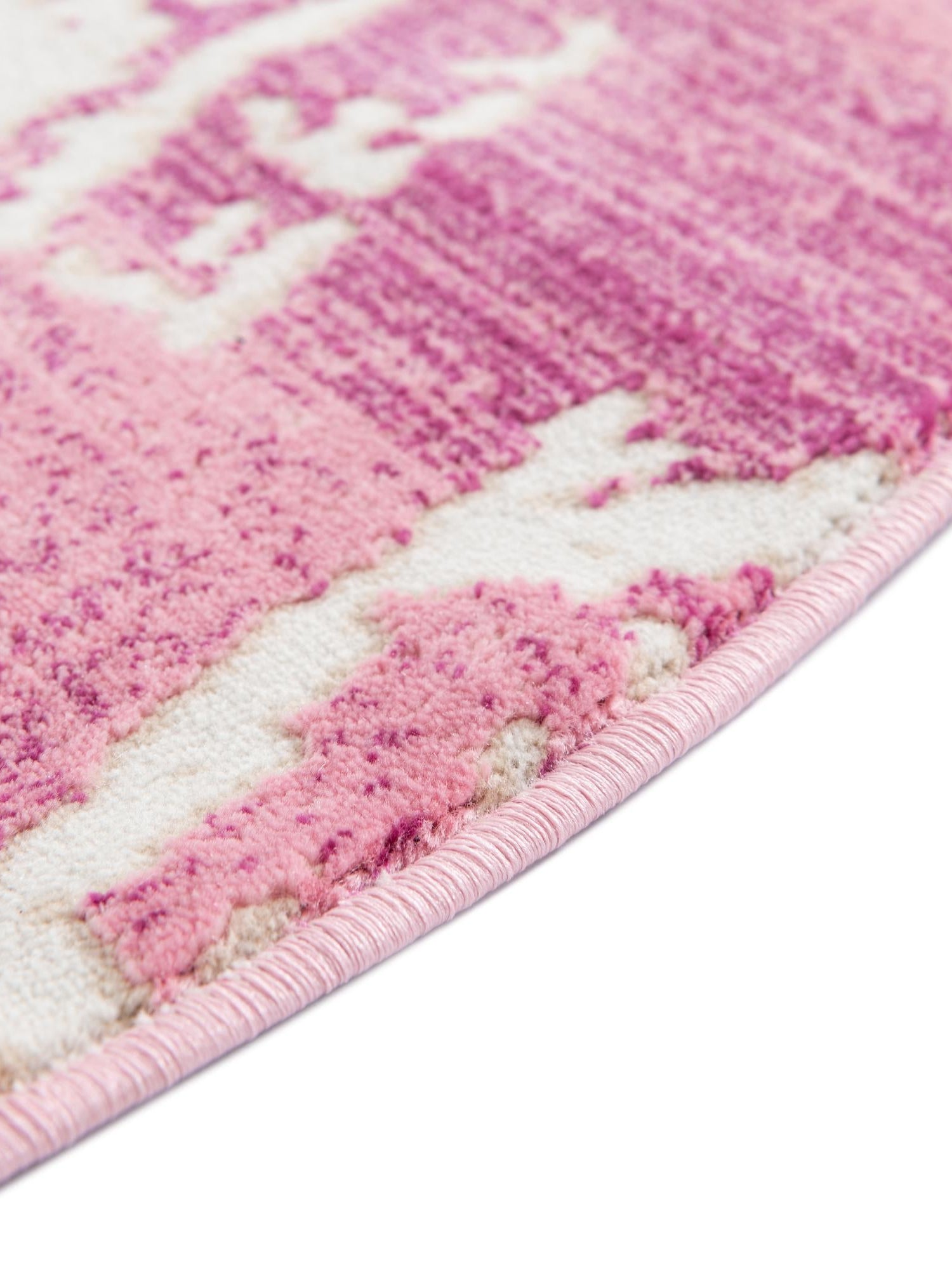 Pink 3' 1 x 3' 1 Jill Zarin Uptown Round Area Rug 70% Polypropylene & 30% Polyester  Contemporary Carpet for Living, Dining, Office, Bedroom for Sale at Rug Engine
