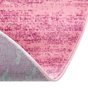 Pink 3' 1 x 3' 1 Jill Zarin Uptown Round Area Rug 70% Polypropylene & 30% Polyester  Contemporary Carpet for Living, Dining, Office, Bedroom for Sale at Rug Engine
