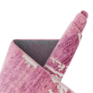 Pink 3' 1 x 3' 1 Jill Zarin Uptown Round Area Rug 70% Polypropylene & 30% Polyester  Contemporary Carpet for Living, Dining, Office, Bedroom for Sale at Rug Engine