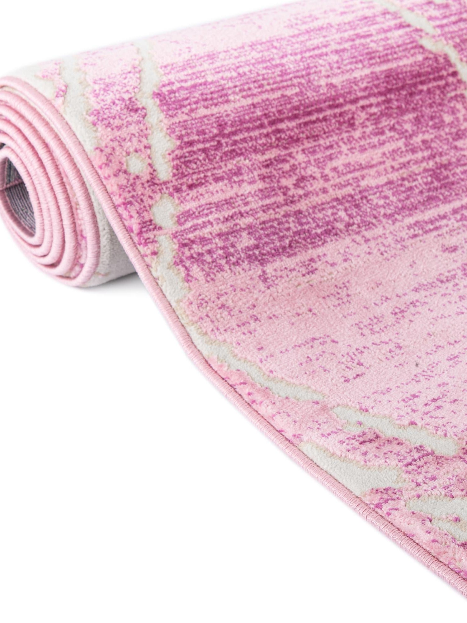 Pink 3' 1 x 3' 1 Jill Zarin Uptown Round Area Rug 70% Polypropylene & 30% Polyester  Contemporary Carpet for Living, Dining, Office, Bedroom for Sale at Rug Engine